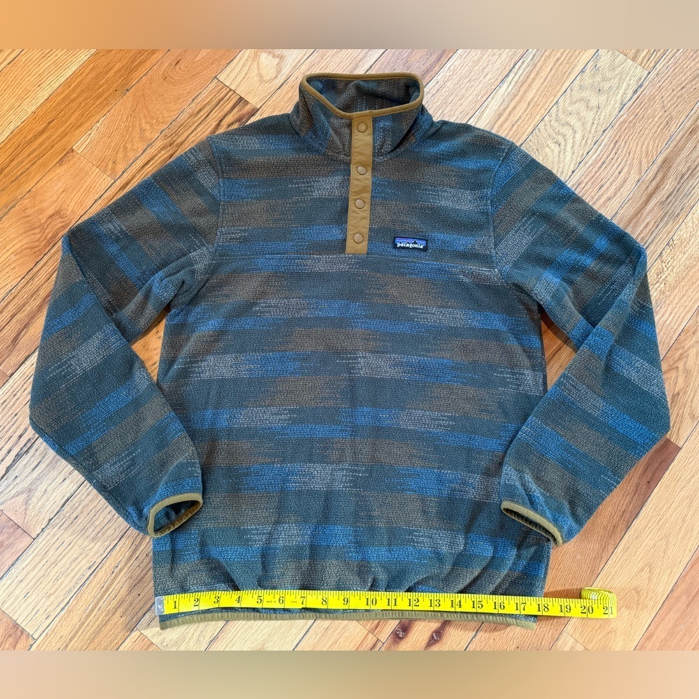 Patagonia Micro D T Snap Fleece Pullover Native Seeds Industrial Green Mens Sz S - Picture 13 of 13